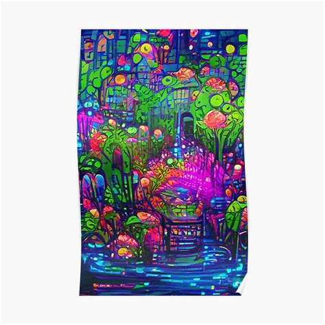 "Neon garden" Poster for Sale by Kiyomi-secrets | Redbubble