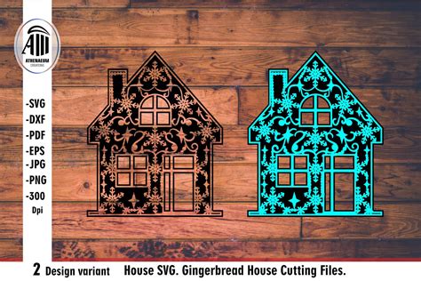 House svg. Gingerbread House silhouette Cutting Files. (992268) | Laser Cutting Designs | Design ...