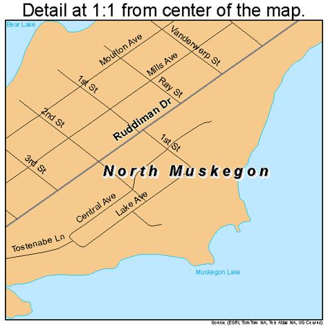 North Muskegon Michigan Street Map 2658640