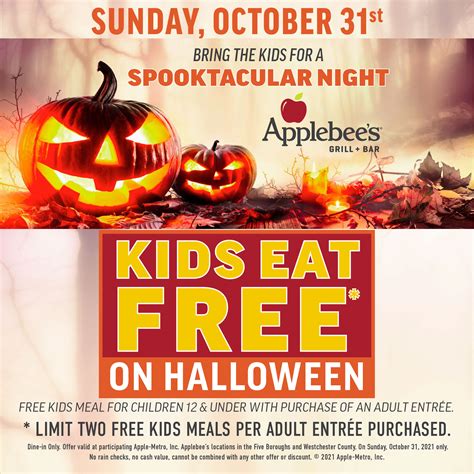 Applebee's: Kids Eat FREE on Halloween!