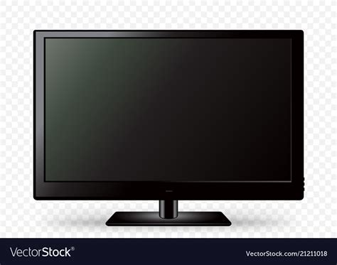 Black tv icon white transparent Royalty Free Vector Image