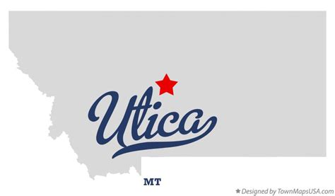 Map of Utica, MT, Montana