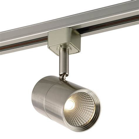 Project Source 1-Light Dimmable Brushed nickel Flat Back Linear Integrated LED Track Lighting ...