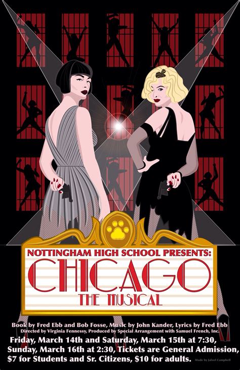 Poster design for chicago the musical Bob Fosse, Chicago Poster, Music Poster, Fred, Musicals ...