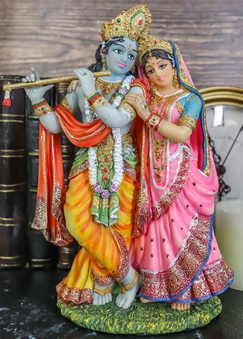 Buy RADHA KRISHNA STATUE AVATAR OF VISHNU AND SHAKTI DIVINE LOVE MALE ...