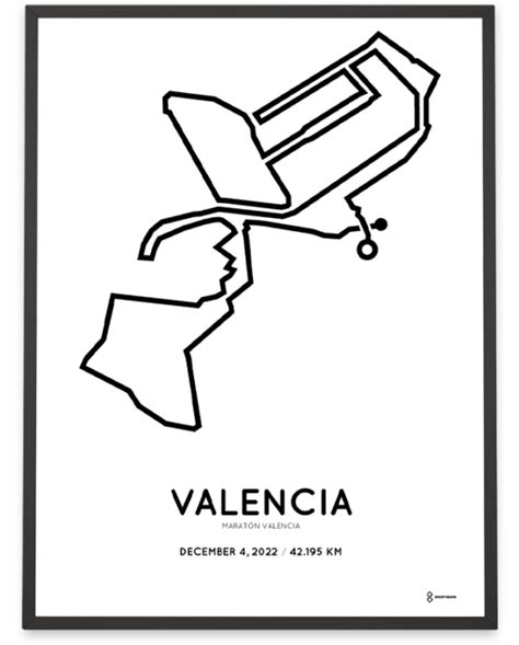 2022 Valencia Marathon print – Sportymaps