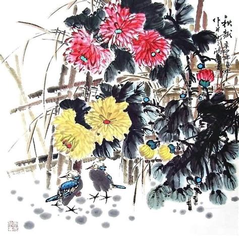 Chinese Chrysanthemum Painting Chrysanthemum 2432001, 69cm x 69cm(27〃 x 27〃)