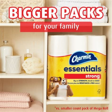 Charmin Essentials Strong Toilet Paper Mega Roll, 6 rolls - Kroger