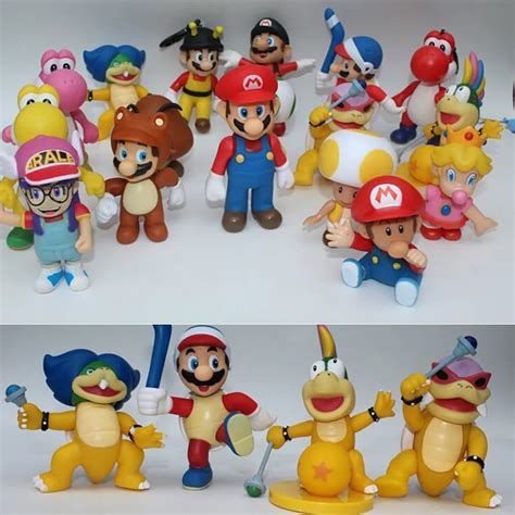 New dolls! 6pcs/set 10 13cm Super Mario Bros Figures action Toys for kids-in Action & Toy ...