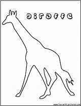 Giraffe Outline For Coloring Pages sketch template