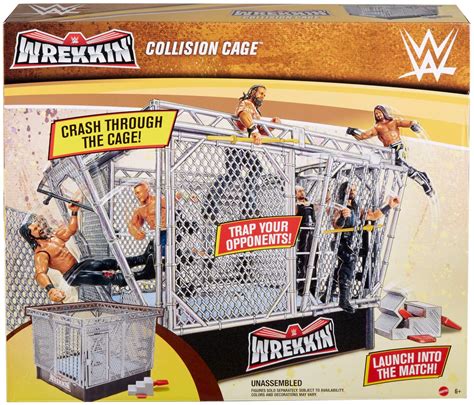 WWE Wrekkin' Collision Cage Match with Breakaway Fence Panels (13 x 13 ...