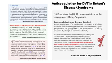 Behcet's Disease and Anticoagulation • The Blood Project