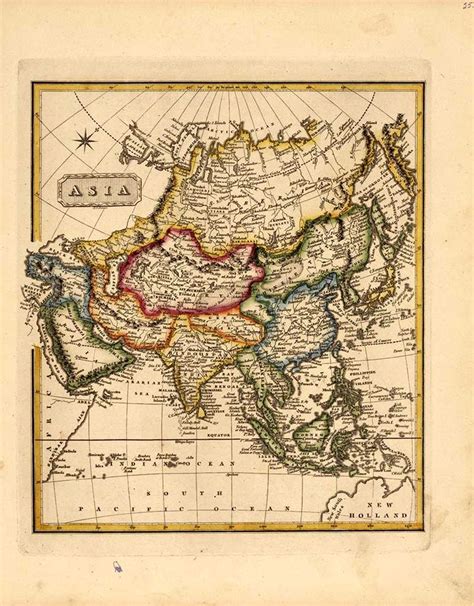 17 Wonderful Free Old Maps Of Asia To Print | Asia map, Central asia ...