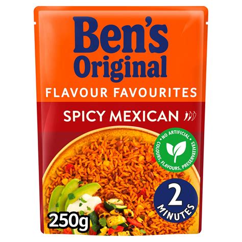 Bens Original Spicy Mexican Microwave Rice 250g | Rice, Grains & Pulses ...