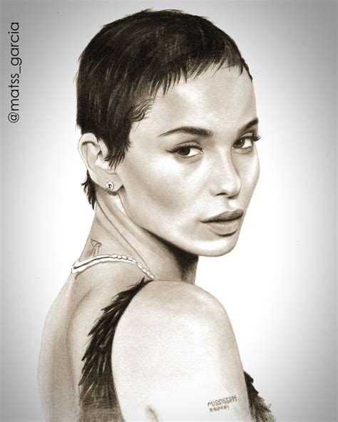 Zoe Kravitz - drawing in 2022 | Realistic drawings, Pencil drawings ...