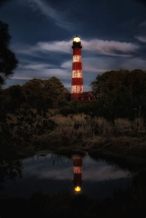 Assateague Lighthouse After Sunset | Beautiful lighthouse, Lighthouse ...