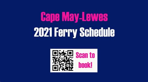 Cape May-Lewes 2023 Ferry Schedule