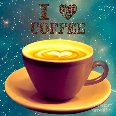 I Love Coffee Digital Art by Forest Arts - Fine Art America