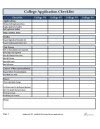 College Application Checklist PDF List Document Organizer