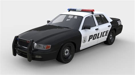 3d model generic police car