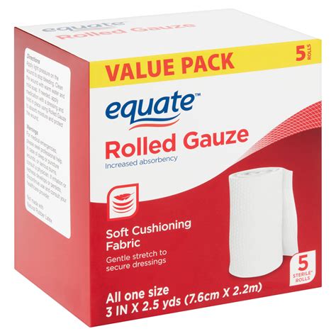 Equate Absorbent Stretch Rolled Gauze, Value Pack, 5 Count - Walmart.com