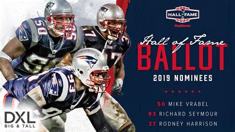 Patriots Announce 2019 Hall of Fame Finalists