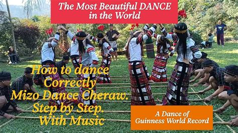 Cheraw Dance / Bamboo Dance. Step by Step. Kantluang. - YouTube