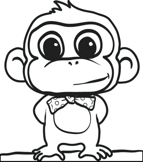 Simple Monkey Coloring Pages at GetColorings.com | Free printable colorings pages to print and color