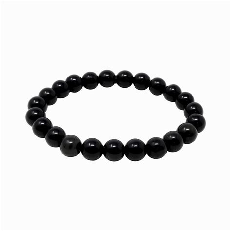 Black Obsidian 8mm Round Bracelet | Rare Earth Gallery