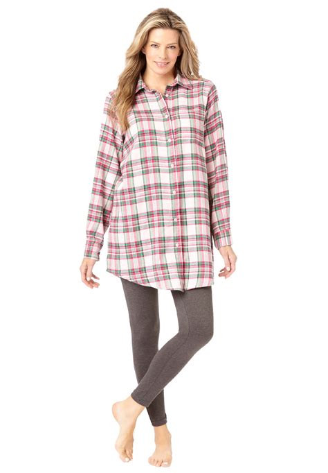 Dreams & Co. Women's Plus Size Plaid Pj Set Pajamas - Walmart.com