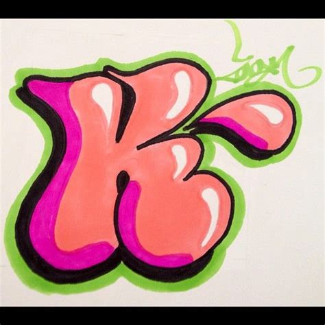 Letter K Graffiti Style