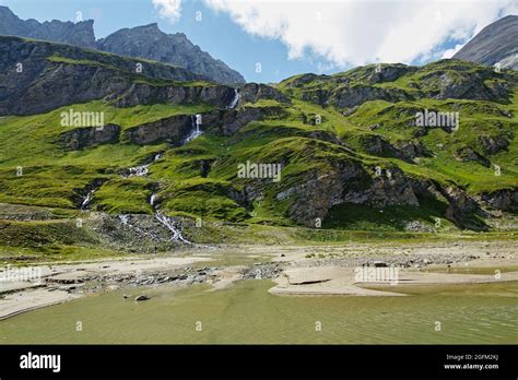 Nassfeld Speicher lake next to Grossglockner High Alpine road in Hohe Stock Photo - Alamy