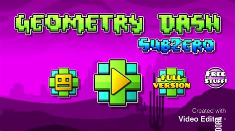 Geometry dash subzero press start! - YouTube