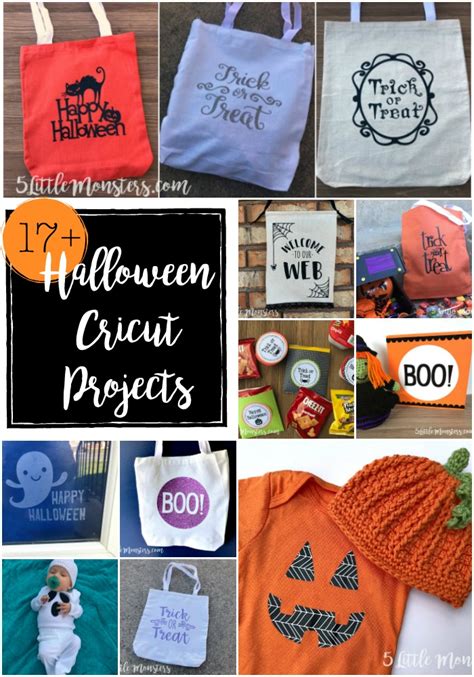 5 Little Monsters: 17+ Halloween Cricut Projects