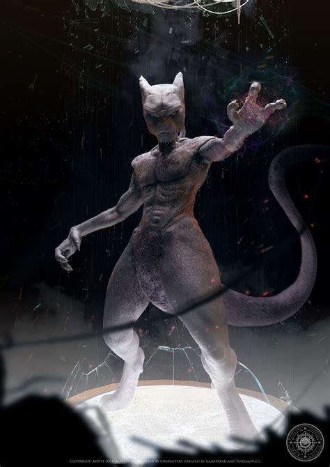 ArtStation - Mewtwo, Joshua Dunlop | Scary pokemon, Pokemon mewtwo, Mew ...