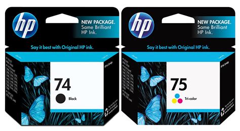 Genuine HP 74 and HP 75 Ink Cartridge - 2 Pack-1365472