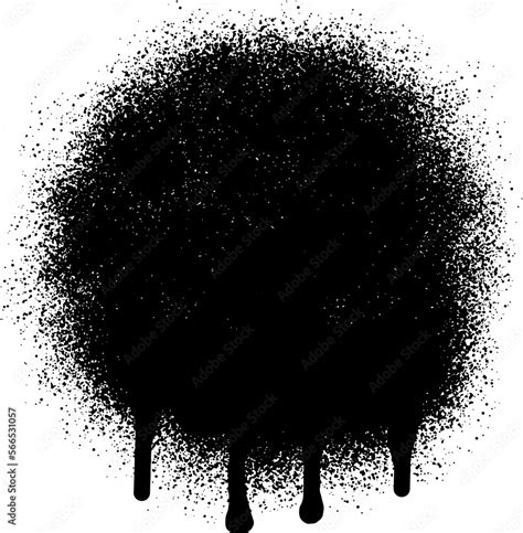 Black spray paint graffiti with splatter and drip. Stock Illustration ...