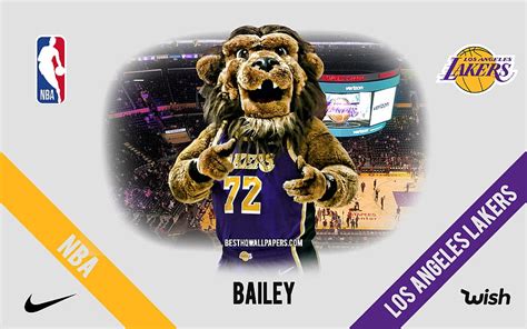 Bailey, mascot, Los Angeles Lakers, NBA, portrait, USA, basketball ...