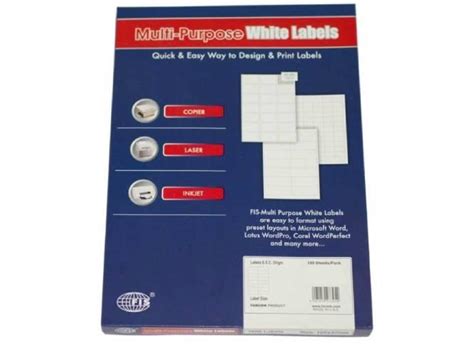 Multi Purpose Labels 105 X 48mm, 100Sheets/Box (FSLA12-100) | Dubai ...