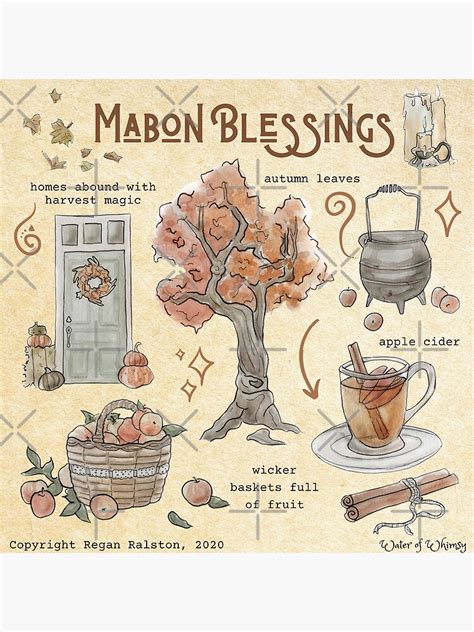 "Mabon Blessings Illustration in Watercolor" Art Print for Sale by ...