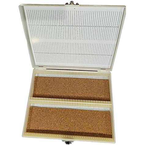 Microscope Slide Box Plastic, Holds 100 Slides