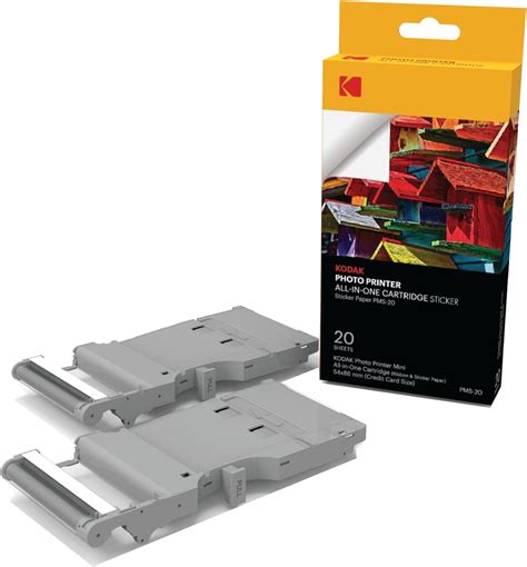 Kodak KPMS 20 All-in-One Sticker Paper Cartridge for Photo Printer Mini ...