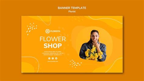 Free PSD | Florist concept banner style