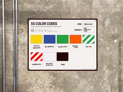 5S Color Code Chart