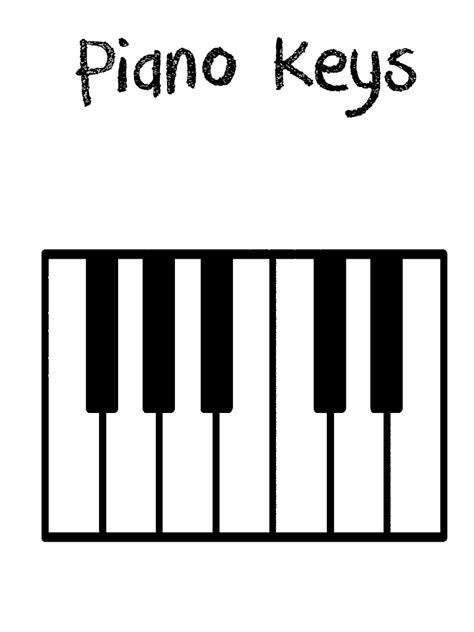Tô màu phím đàn piano - Tranh Tô Màu Cho Bé
