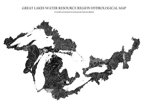 Great Lakes Watershed Map - US River Maps