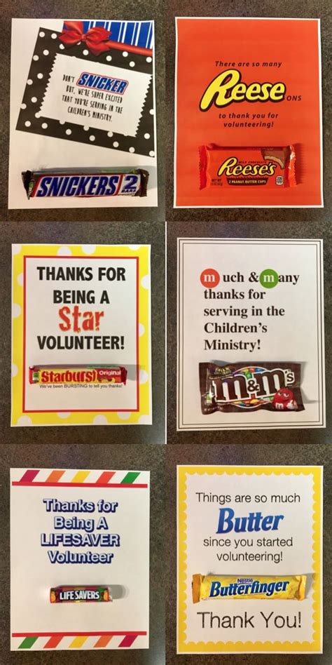 candy bar appreciation cards for teachers to share with their students on valentine's day