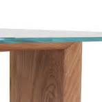 Glass Top + Solid Wood Dining Table - Rotsen Furniture - Touch of Modern