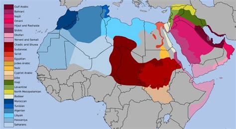 Carte des principaux dialectes arabes | Arabe littéraire, Géographie ...