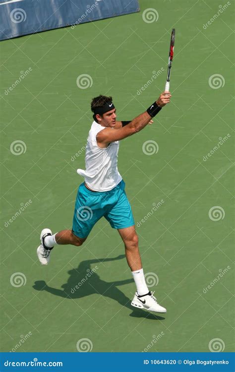 Del Potro: Tennis Player Forehand Editorial Image - Image of juan, jump: 10643620